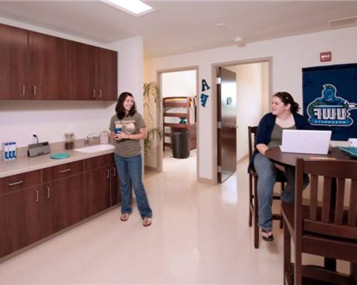 Photo of student housing kitchenette